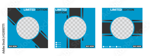 Limited edition banner design template social media post