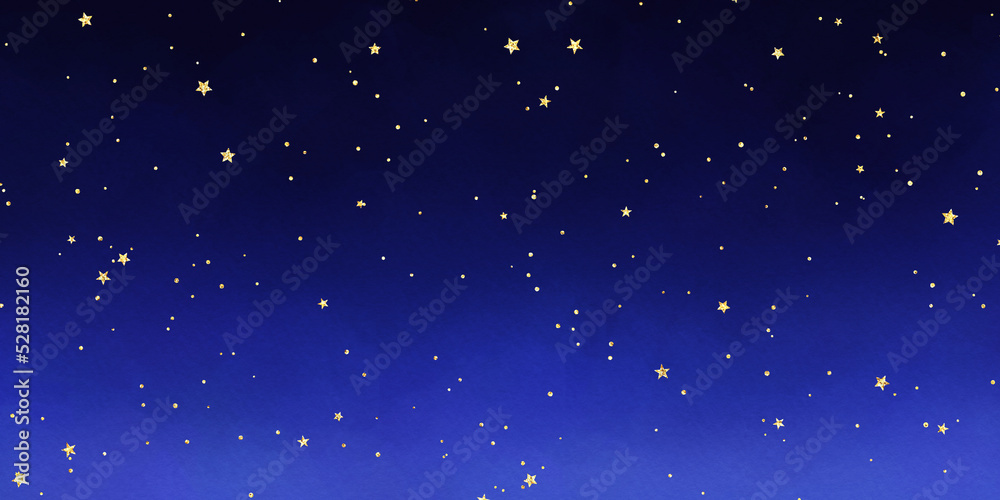 Obraz premium 背景素材_水彩テクスチャ_夜空