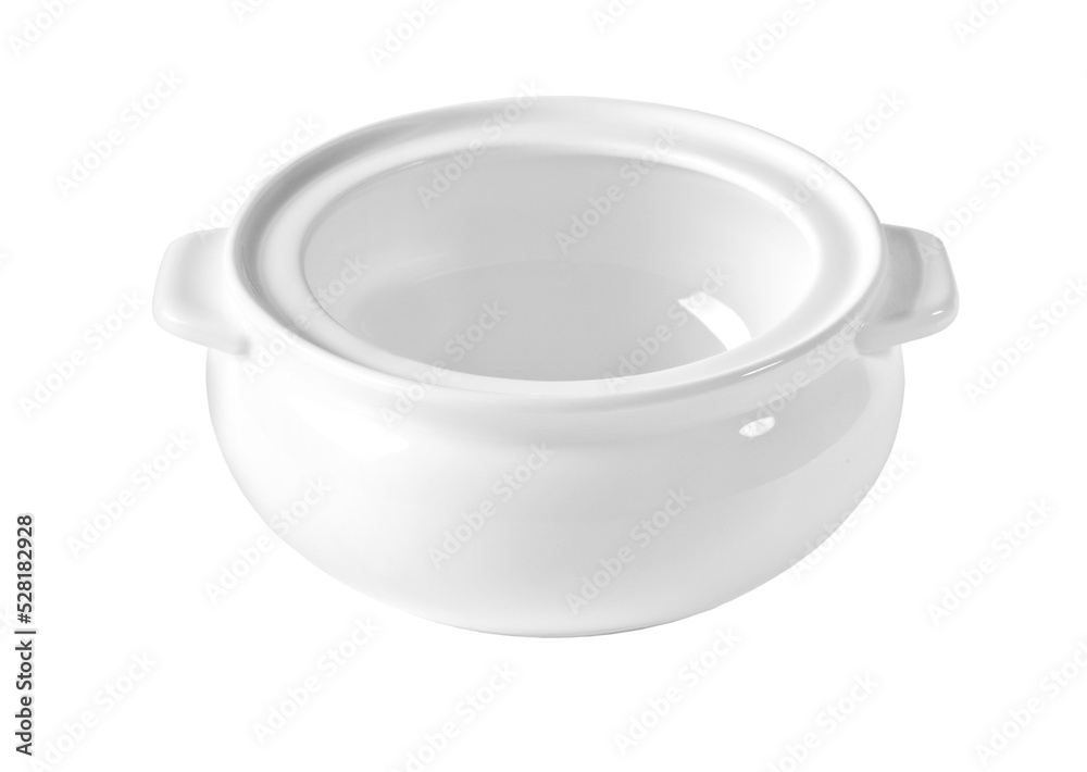 White bowl isolated