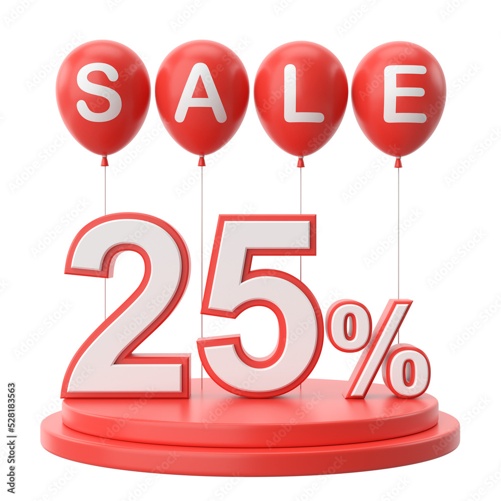 Twenty five percent sale. 25% sale. Sale decoration. Twenty five percent sale. 25% sale. Sale decoration.