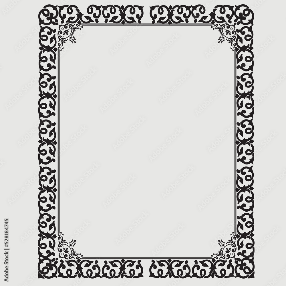 Frame, in the style of an ornament, Vector illustration eps 10, Art.