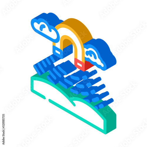 geomagnetic storm isometric icon vector. geomagnetic storm sign. isolated symbol illustration