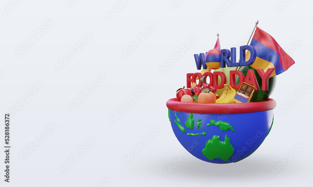 Obraz premium 3d World Food Day Armenia rendering right view