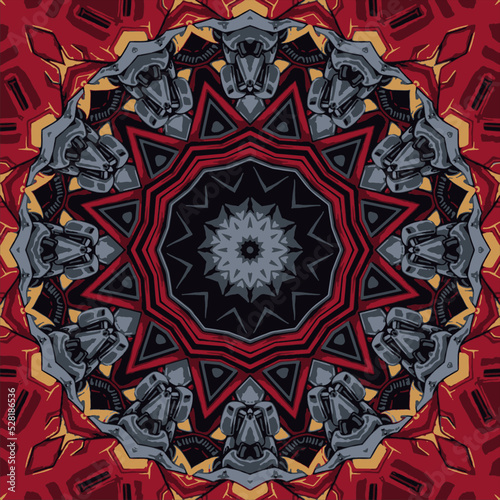 Star kaleidoscope pattern wallpaper design