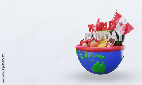 3d World Food Day Canada rendering right view