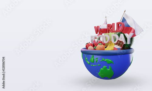 3d World Food Day Czech Republic rendering right view