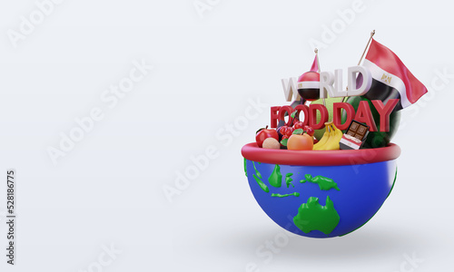 3d World Food Day Egypt rendering right view