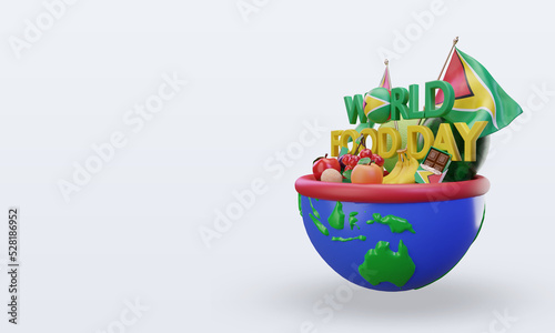 3d World Food Day Guyana rendering right view