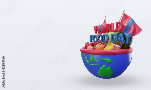 3d World Food Day Mongolia rendering right view