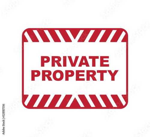 No trespassing sign on white background	