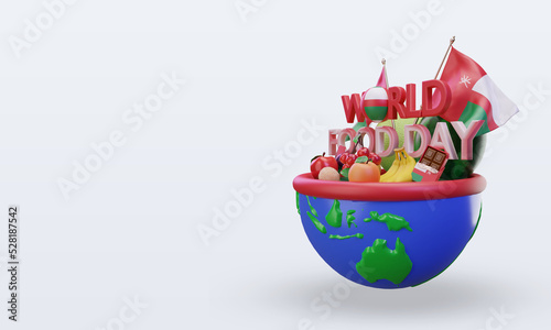3d World Food Day Oman rendering right view