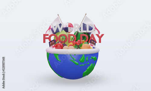 3d World Food Day Panama rendering front view