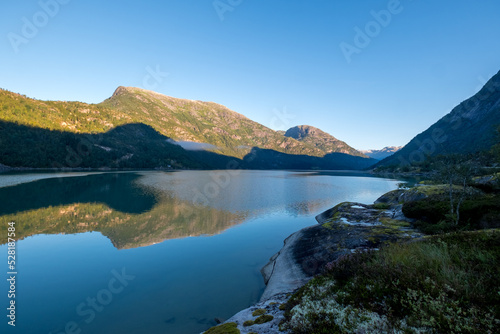 Canoe trip at Hafslovatnet, Norway