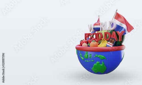 3d World Food Day Paraguay rendering right view