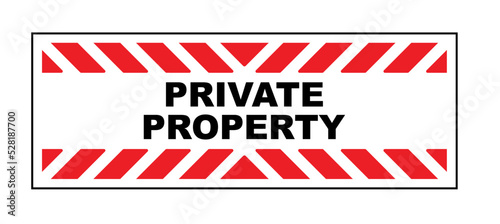 No trespassing sign on white background	