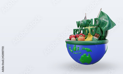 3d World Food Day Saudi Arabia rendering right view
