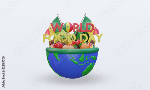 3d World Food Day Senegal rendering front view
