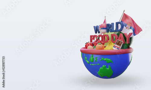 3d World Food Day Serbia rendering right view