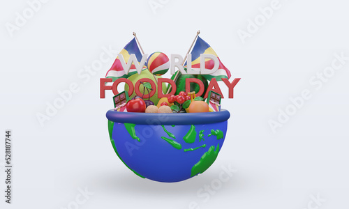 3d World Food Day Seychelles rendering front view