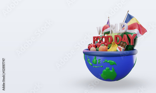 3d World Food Day Seychelles rendering right view