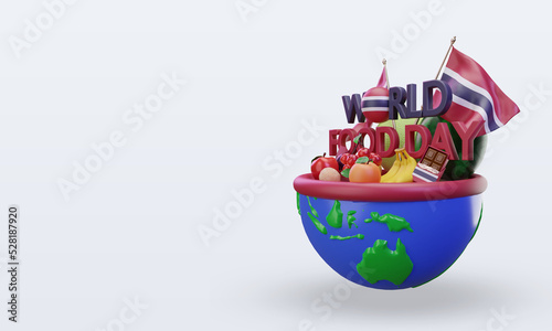 3d World Food Day Thailand rendering right view
