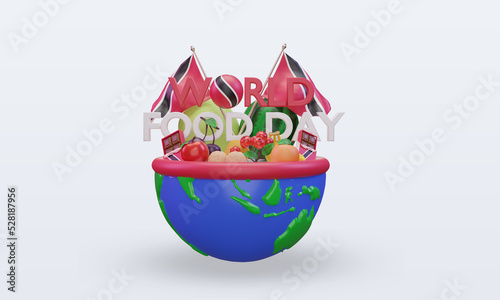 3d World Food Day Trinidad and Tobago rendering front view © dwiangga