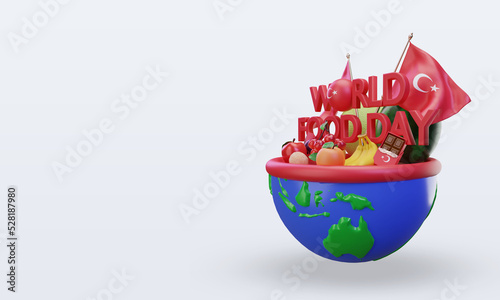 3d World Food Day Turkey rendering right view