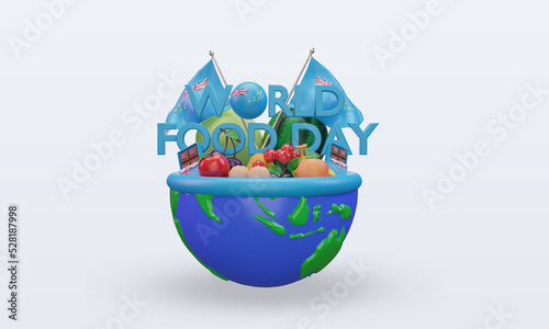 3d World Food Day Tuvalu rendering front view