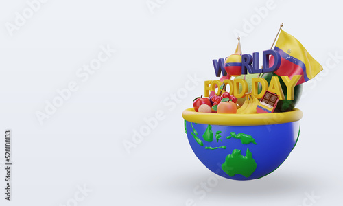 3d World Food Day Venezuela rendering right view