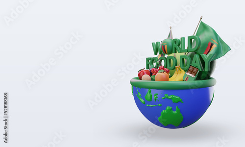 3d World Food Day Zambia rendering right view © dwiangga