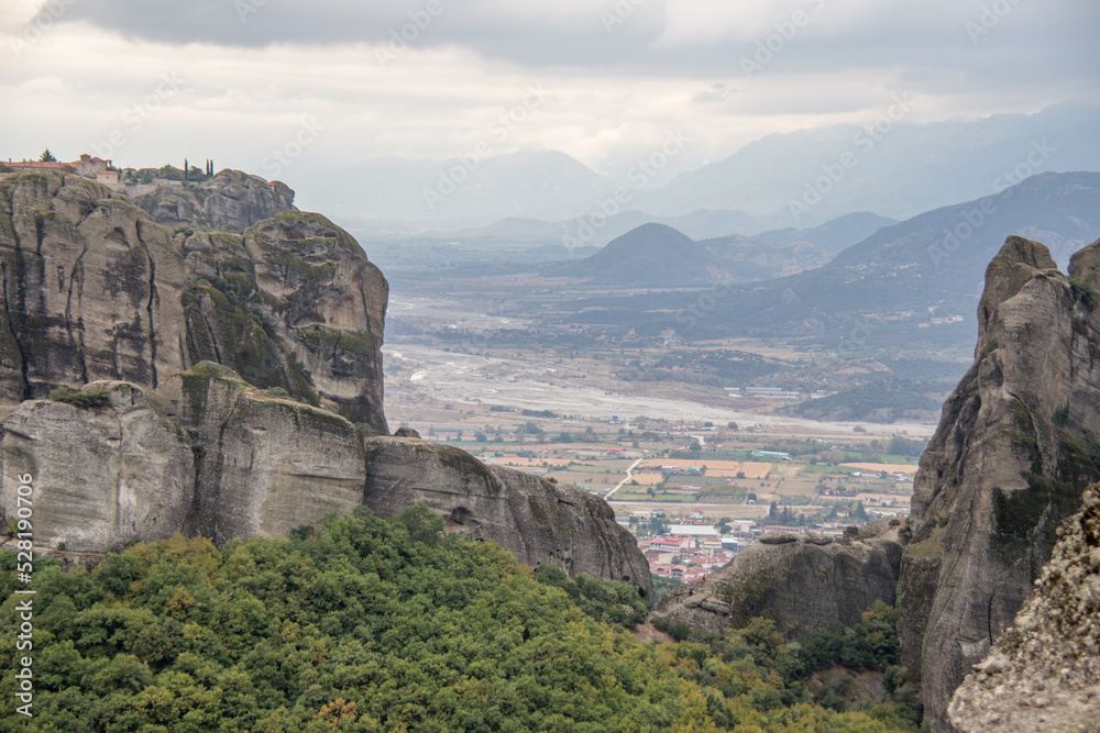 Meteora Monasteries, rocks of Thessaly. Trikala region, Greece