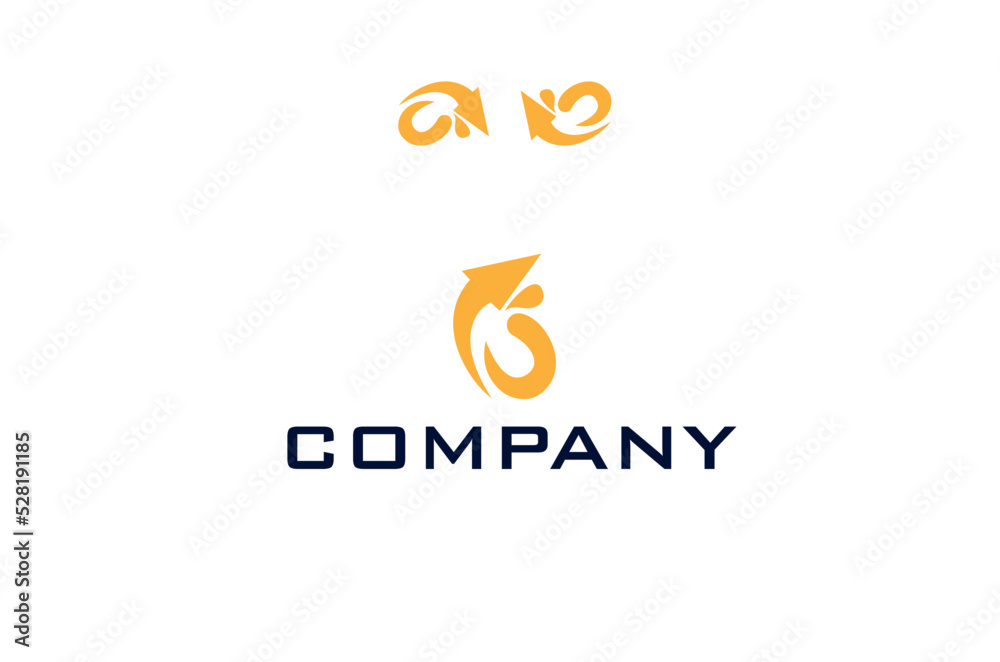rotating arrow sign inside round logo design letter g concept rotating arrow sign inside round logo design letter g concept