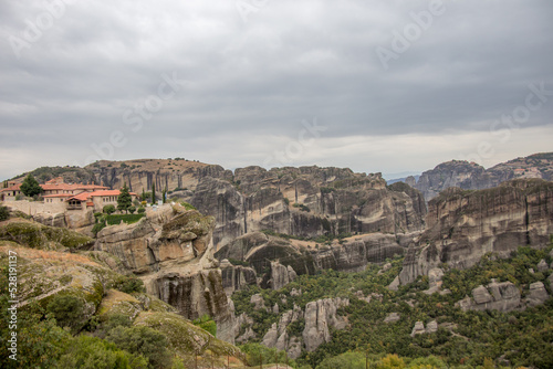 Meteora Monasteries, rocks of Thessaly. Trikala region, Greece