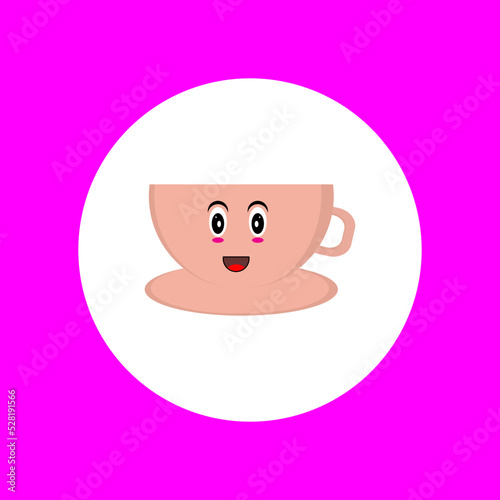 kawai cup vector illustration, perfect for children's books, children's toys, templates, children's t-shirts, etc