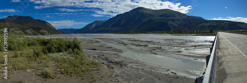 View of Donjek River from Alaska Highway in Yukon,Canada,North America
 photo