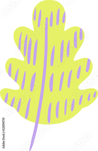 Abstract Organic Plant Shape with simple pattern