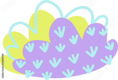 Abstract Organic Floral Shape with simple pattern