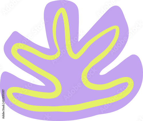 Abstract Organic Plant Shape with a simple pattern