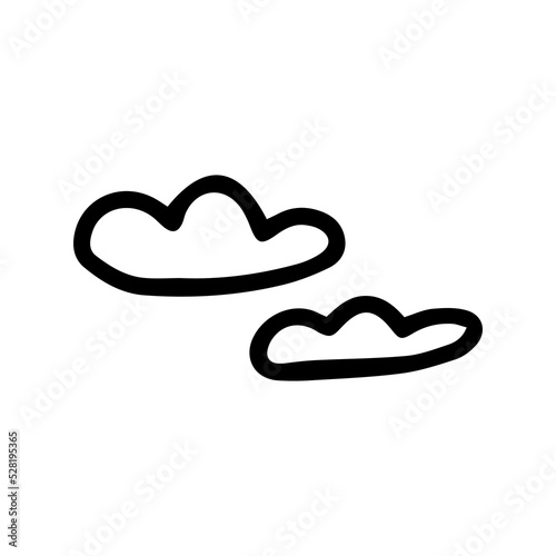 cloud cute doodle art hand drawn icon illustration design for stickers