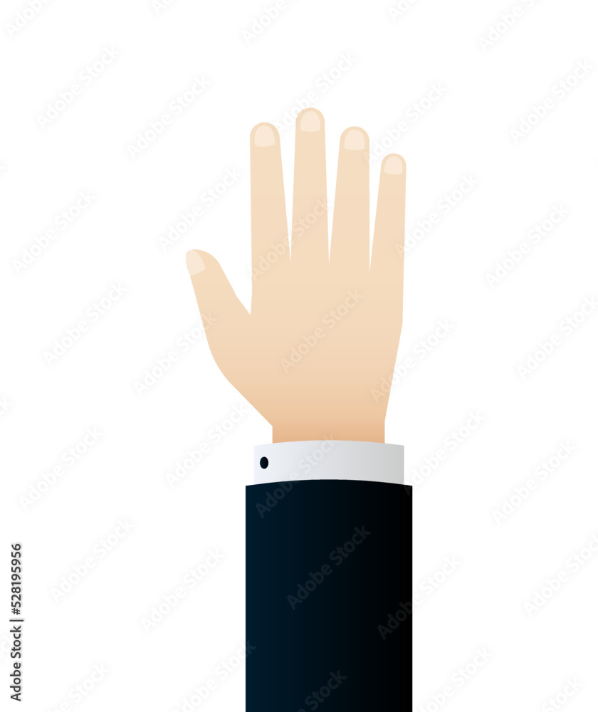 The hand of Businessman that raises up, Vector.