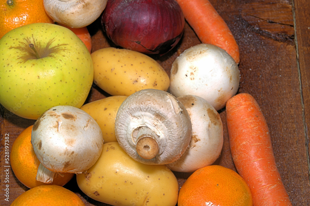 vegetables on a table