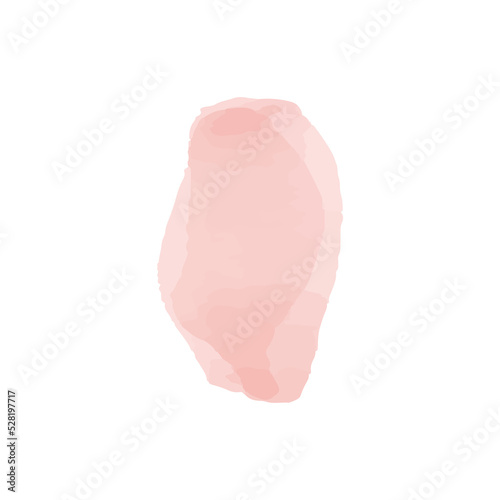 Vector Blush pink watercolor stains Paint stropke. Abstract pink watercolor hand painted on paper.