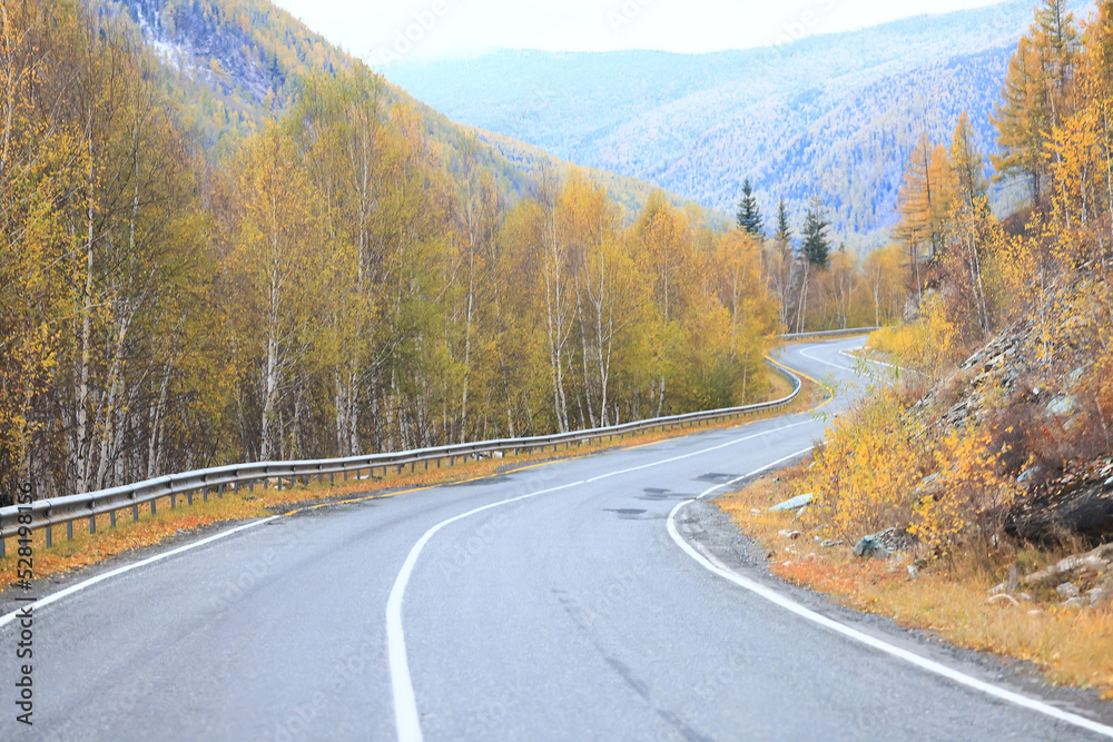 autumn highway view, freedom travel landscape autumn highway view, freedom travel landscape