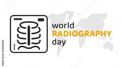 Flat World Radiography Day Concept