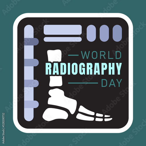 Flat World Radiography Day Illustration