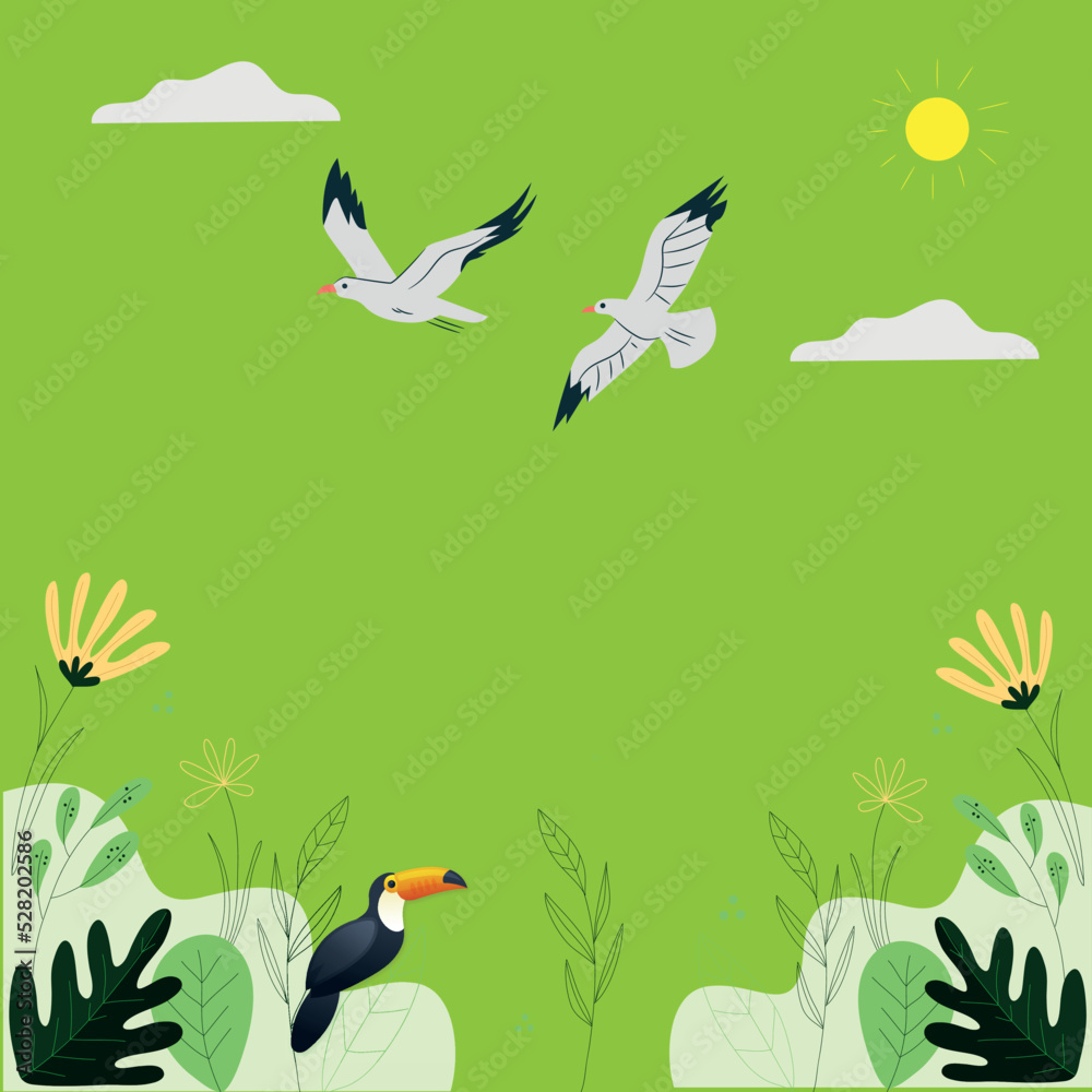 Naklejka premium Forset Illustration Design 