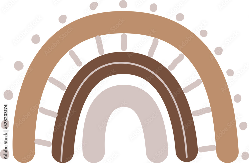 Organic Rainbow illustration in bohemian style Organic Rainbow illustration in bohemian style