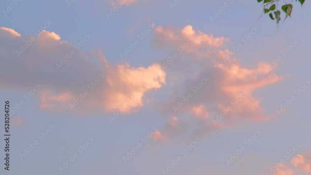 Colorful clouds on the blue sky. pinkish clouds in the blue sky. Beautiful sky Colorful clouds on the blue sky. pinkish clouds in the blue sky. Beautiful sky