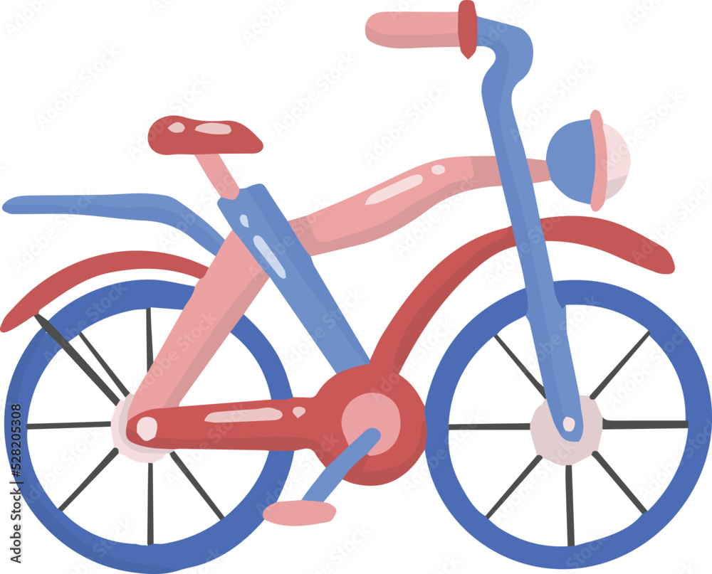 Hand Drawn cute bike illustration