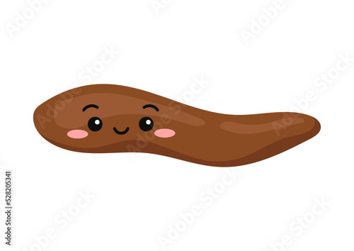 Cute poop excrement for bristol scale chart character smooth and soft.